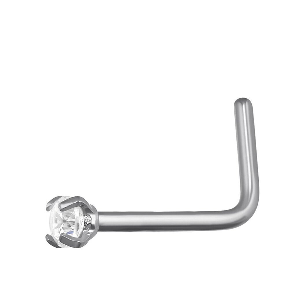 Titanium Crystal Nose Stud 2mm | 5-Stone Hypoallergenic
